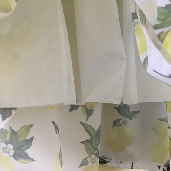 Qupid skirt lemons flare lined white juniors L zip - Picture 5 of 6